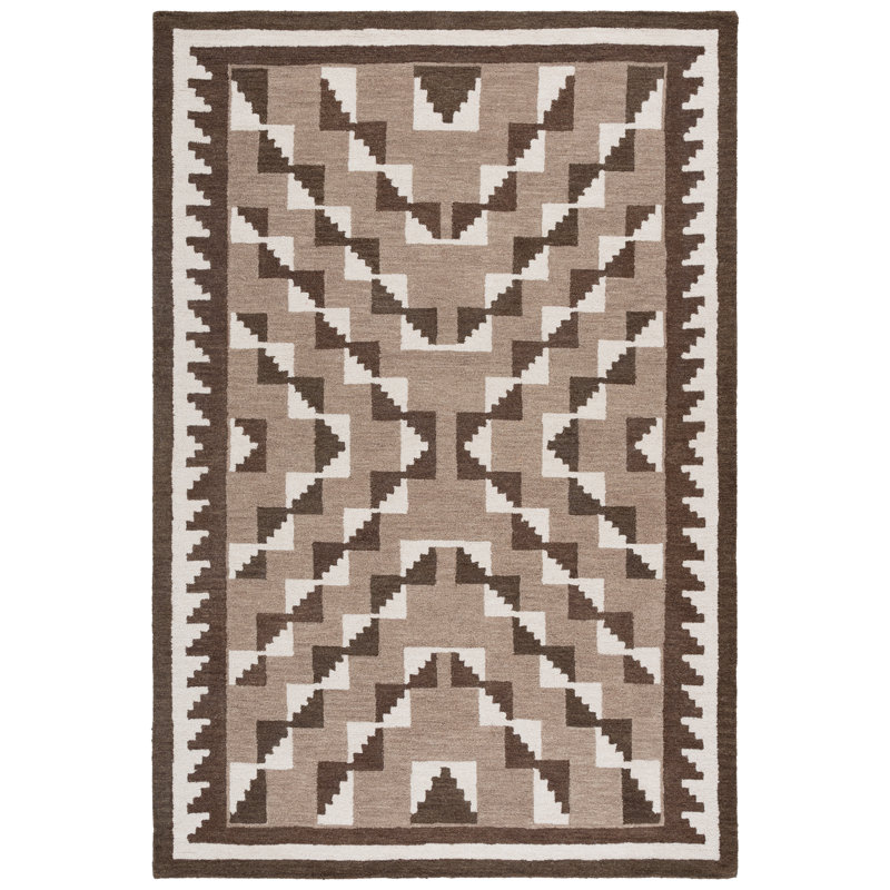 Kenya Hand Tufted Wool Abstract Indoor Rug, Rectangle 4' x 6'