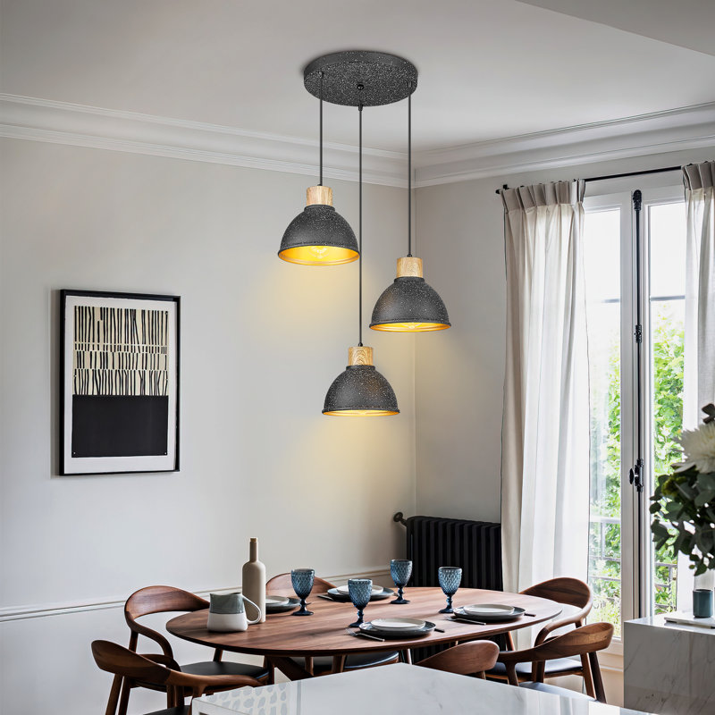 Luminaire suspendu conique à 3 lumières Holdrege
