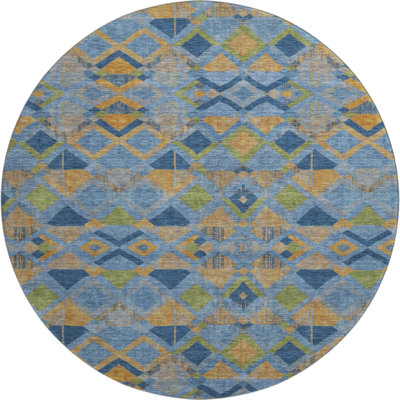 Premium Machine Washable Kumbhar AMF1308 Geometric Rug