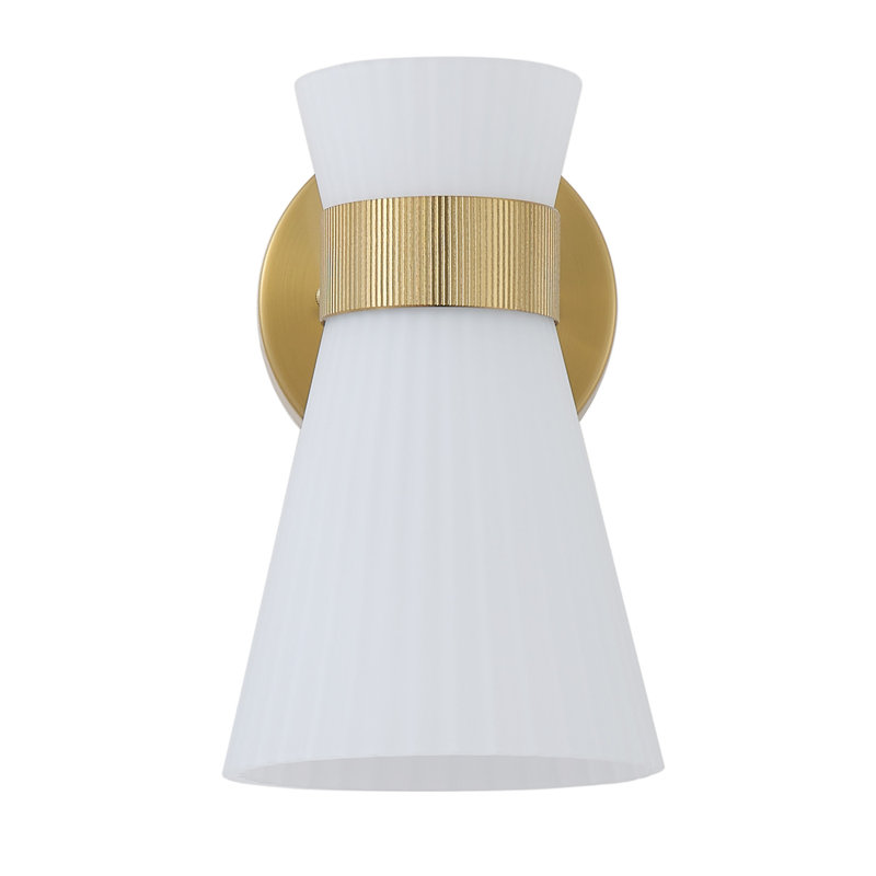 1-White dimmable glass LED wall lamp