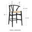 Tabouret de bar / de comptoir en bois massif Fairbanks-869017178-869017180-869017176
