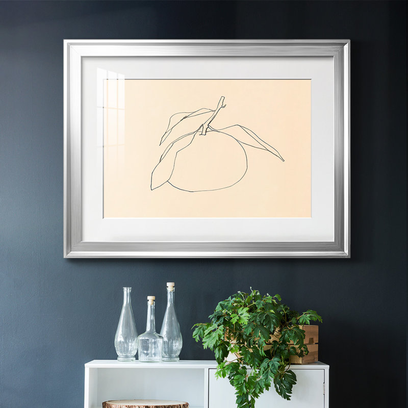«Citrus Contour I», impression sur papier, Argent, H 19 po x l 27 po x P 1,5 po