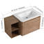 Meuble-lavabo mural de 40 po avec lavabo en céramique blanche et tablettes de rangement et 1 porte à fermeture en douceur, emballage KD, contreplaqué-1361871143