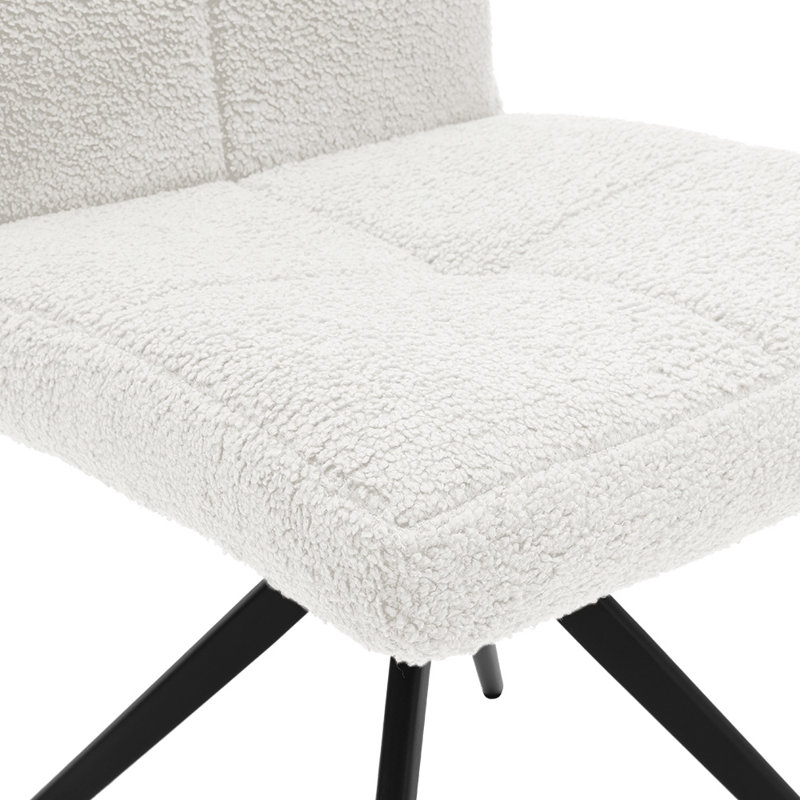 Arquilla 44cm H Tufted Upholstered Side Chair, White