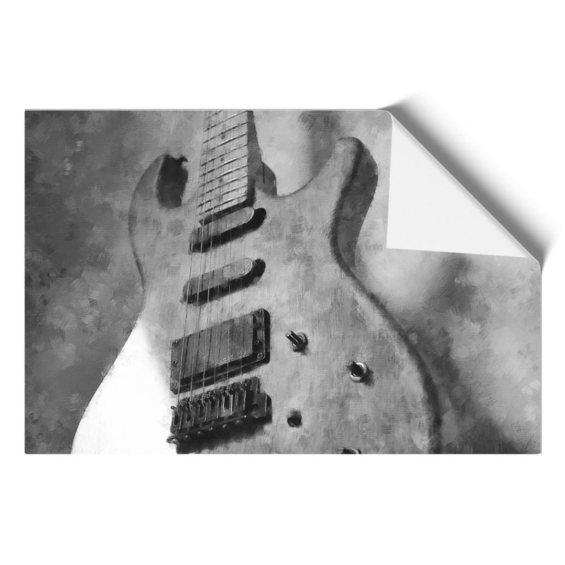 Electric Guitar Painting - Frameless Print, 42cm H x 59cm W x 0.1cm D