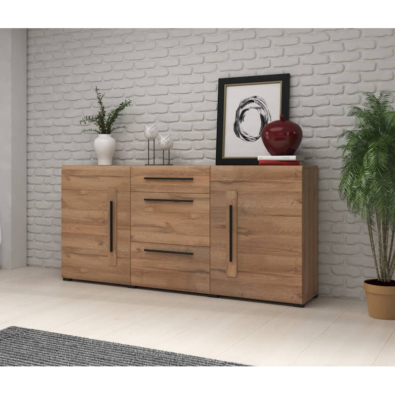 Bereket 26 Sideboard Cabinet 180 CM, Oak