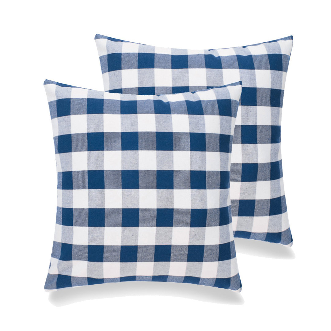 Buffalo Check Pillow With Feather Insert - Set Of 2 (Set of 2) Peterborough Home 
