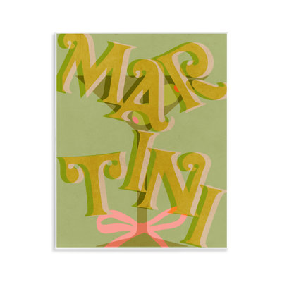 Plaque murale Martini classique rétro, design par Lil 'Rue