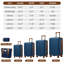 Ensembles de bagages 6 pièces avec sacs de voyage Valises extensibles avec roulettes bleu marine