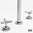 Jewel Widespread 3-Hole Bathroom Faucet, 2-Handle High Arc With Cross Knob Handles In Chrome-100514126