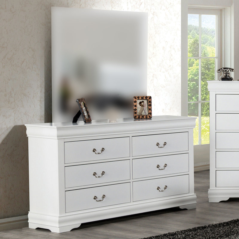 Commode transitionnelle l 58 po, blanc, Blanc