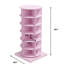 Armoire à chaussures pivotante 360 ° rose, 6 couches, s'adapte à 24 paires, améliore l'organisation et le style de la maison Poste de travail rose à 6 couches - économise de l'espace, des espaces de travail, permet un assemblage facile