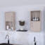 2 armoires à tablettes ouvertes en chêne blanc - Unité de rangement fonctionnelle et efficace-1810660730