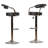 Cynthiana Swivel Upholstered Adjustable Height Counter Stool with Metal Frame