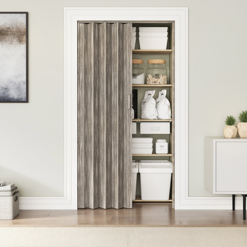 Portes accordéon robustes à double paroi pliables, H 80 po x l 36 po x P 1,2 po, Taupe
