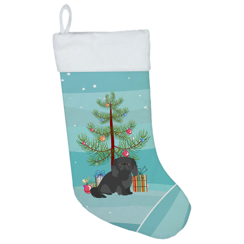 Chaussette de noël joyeux de noël, Pékinois