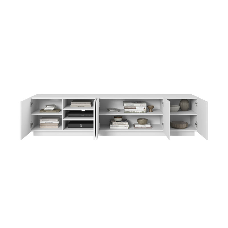 Abbigale Unfinished TV Stand for TVs up to 55", White Matte