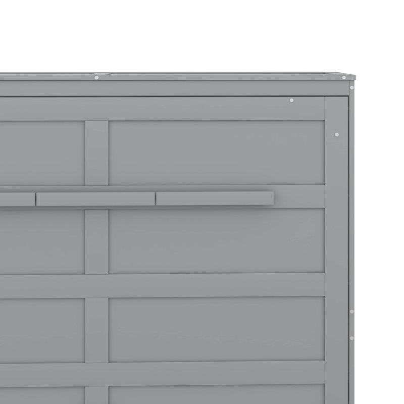 Compact Murphy Wall Bed For Efficient Space Utilization, Gray, Full