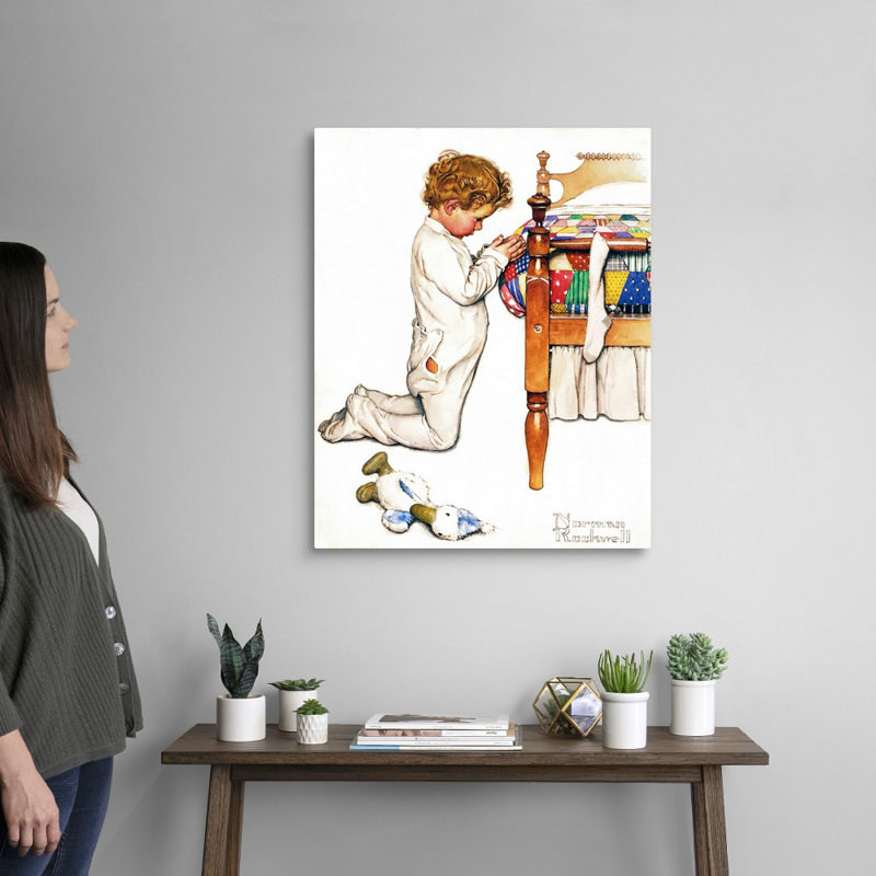 «A Christmas Prayer», art mural sur toile, H 30 po x l 24 po x P 1,25 po, Toile tendue