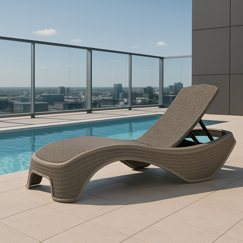 Ingifrith 200cm Long Reclining Single Chaise, Grey