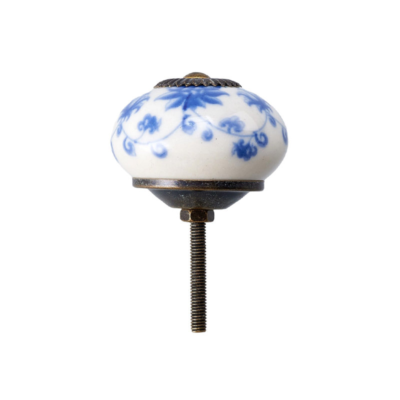 6Pcs Ceramic Furniture Knobs Pull Handles