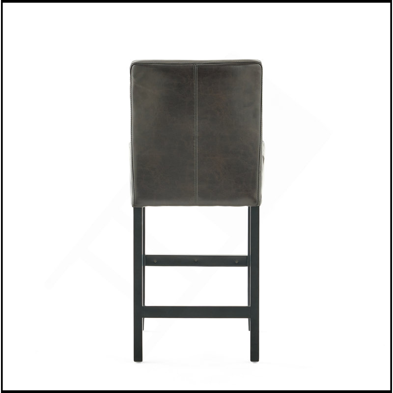 Ensemble de 2 tabourets de bar 26 po en cuir reconstitué Portman