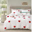 Heart Tufted Embroidered Duvet Cover Set with Pillowcases(No Filling), Soft Microfiber Bedding Set, White ComforterCover, Mother’s Day-105278654