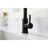 Pull Out Spray Kitchen Faucet, Matte Black Stainless Steel Design, 360 Rotatable Nozzle, Single Handle For Simple Water Management And Temperature Adjustment Faucet With Pull-Out Spray, Durability,