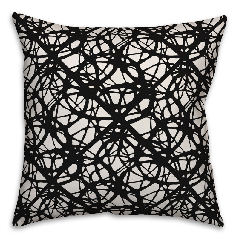  Coussin Dash, 20 po x 20 po, Géométrique noir 1