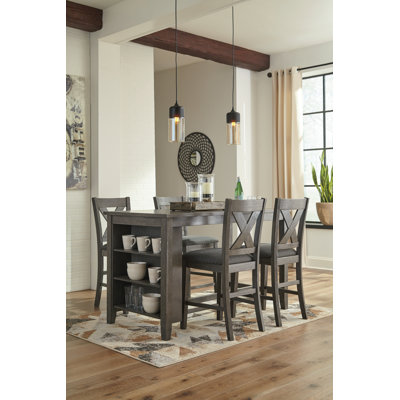 Table de salle à manger à hauteur de comptoir Caitbrook et 4 tabourets de bar