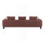 Canapé en tweed marron avec 3 coussins Maroon