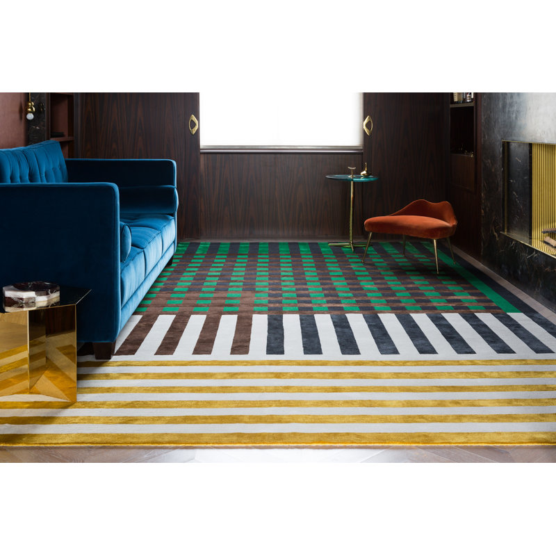 Christopher Kane Grid Construct Area Rug, Rectangle 8' x 10'