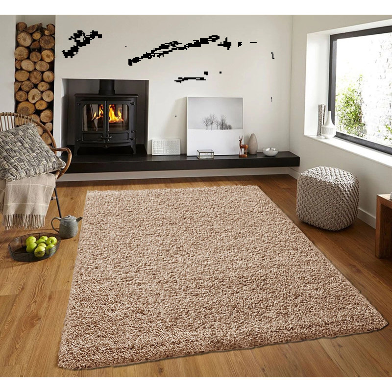 Solid Colour Shag Area Rug, Rectangle 200 x 290 cm