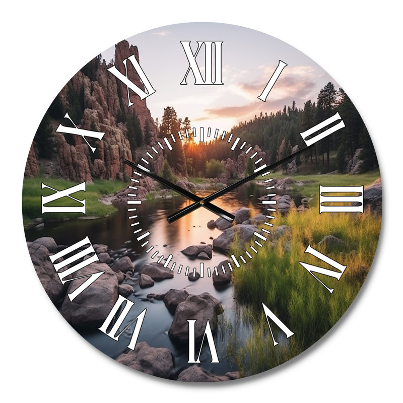 Horloge murale South Dakota Custer State Park Serenity II - South Dakota, Médium