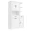 Grande armoire de rangement autoportante avec tiroirs et portes