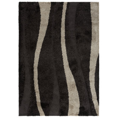 Angle Shag Performance Abstract Rug