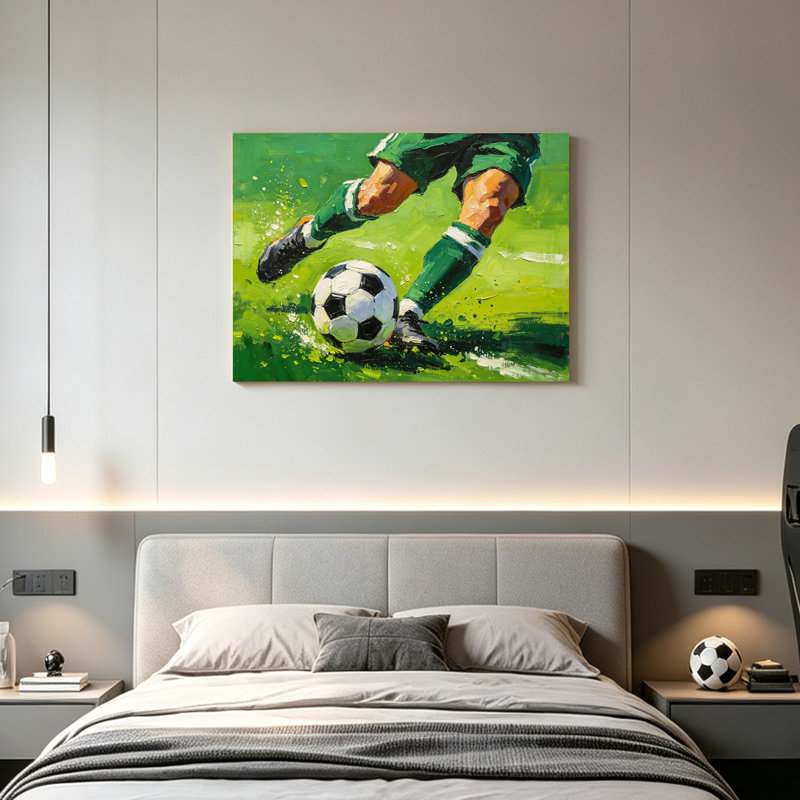 Reproduction d'art sur toile, "Greenball", H 36 po x l 48 po