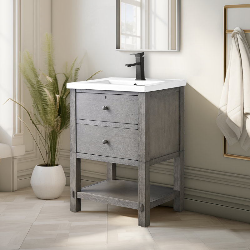 Ensemble de meuble-lavabo simple avec comptoir 24 pièces Lunnete
