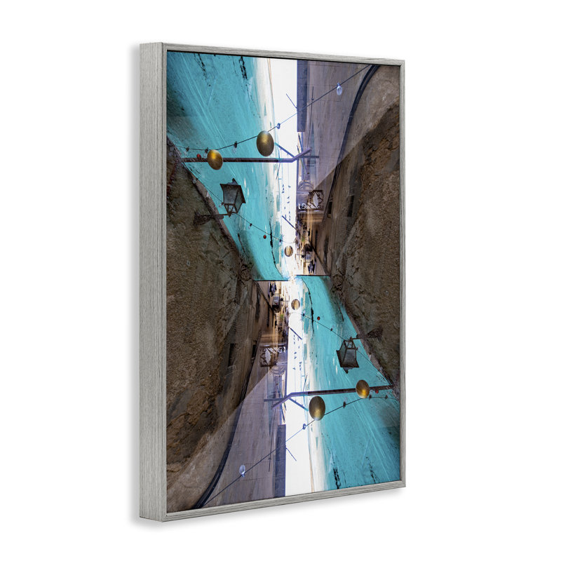Giclée urbaine encadrée, conception par Robin Vandenabeele, H 24 po x l 16 po, Estampe numérique Farmhouse