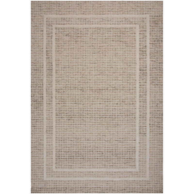 Tapis 100% laine touffeté à la main, Rectangle 8 pi 9 po x 11 pi 9 po