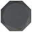 Pringle Grey Octagonal Solid Mango Wood Side Table-861974845