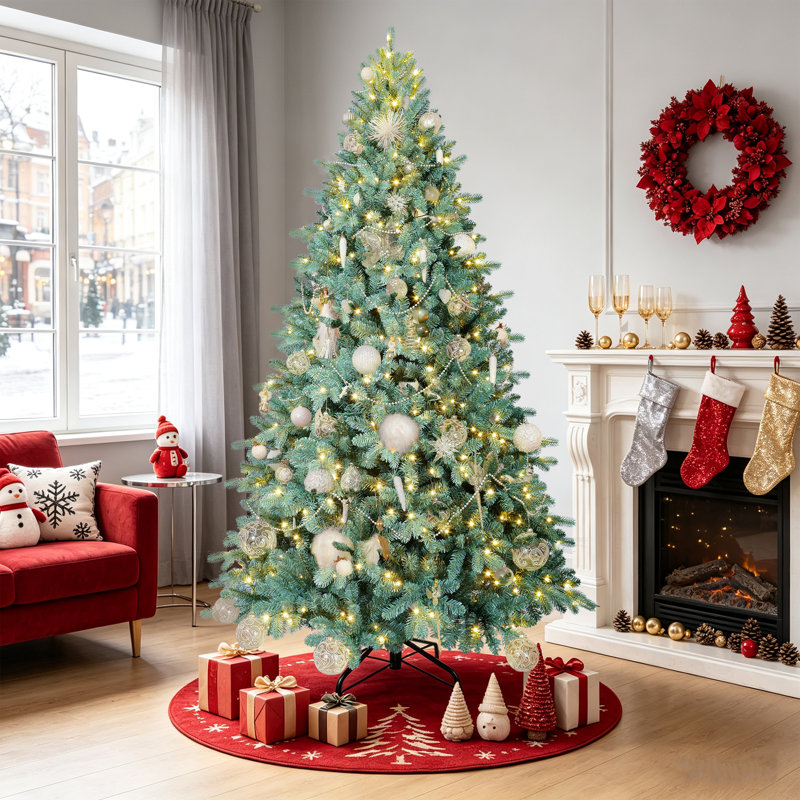 Arbre de Noël épinette bleu pré-éclairé, 7 pi