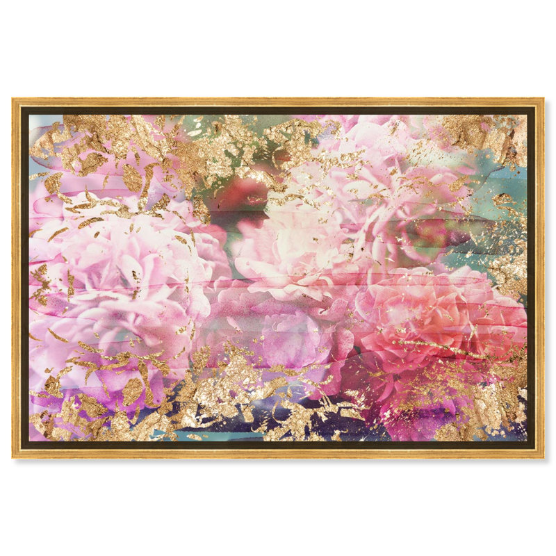 Rose Rhapsody - impression sur toile, H 15 po x l 10 po, Cadre doré