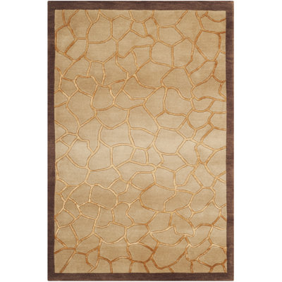 Borrego Hand-Knotted Wool/Silk Gold Area Rug