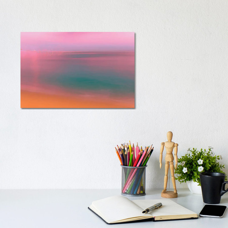 Slow Motion Sunset by Beli - Wrapped Canvas Painting, 20.32 cm H x 30.48 cm W