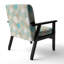 Fauteuil d'appoint rembourré à motif Blue Circle