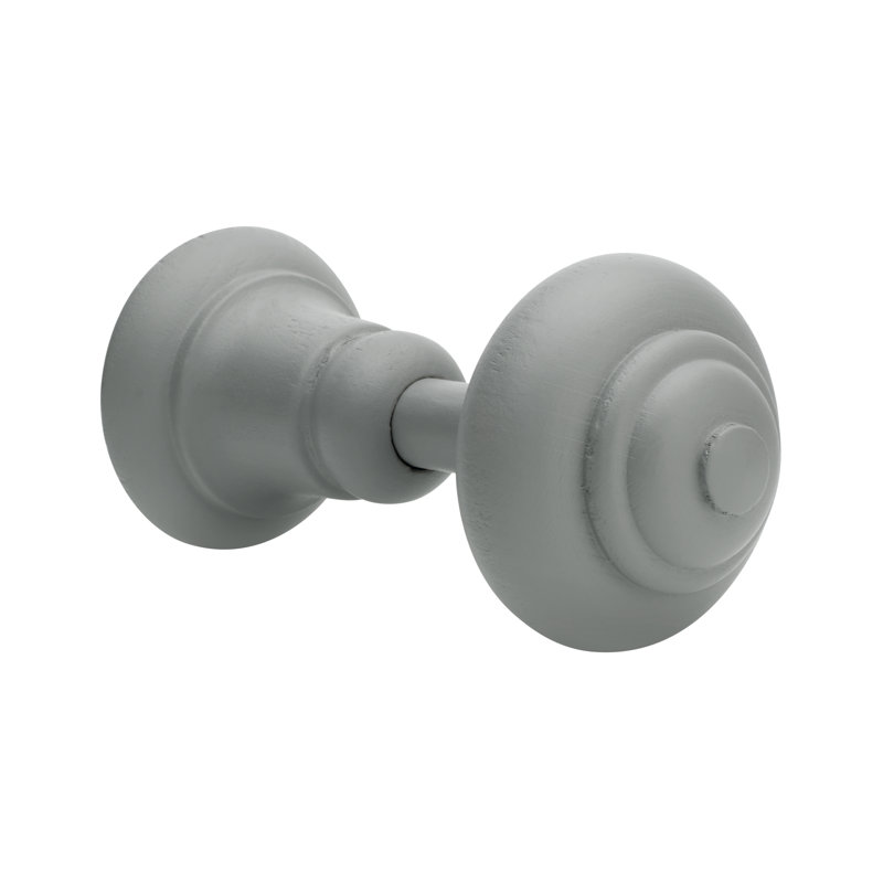 Keswick Wood Curtain Holdback, 7" H x 7" W x 15.2" D, Pale Slate
