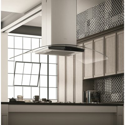 36"" Cingoli 600 CFM Ducted Island Range Hood in Stainless Steel -  Elica, ECN636S3