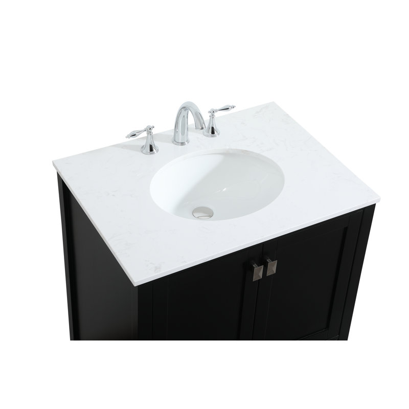 Ensemble de meuble-lavabo simple 30 po, Noir