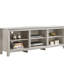 Meuble télé Benito Dusty Gray de 70 po de largeur avec tablettes ouvertes et gestion des câbles
